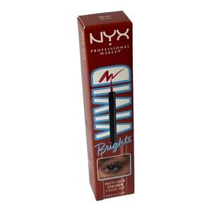 NEW NYX Vivid Brights Longwear Liquid EYE LINER On Red Professional Makeup NIP!